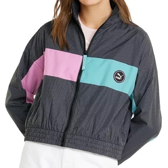 Puma Jackets & Blazers - Puma Women's Track Jacket in Black/White/Blue/Pink Multi Size XS